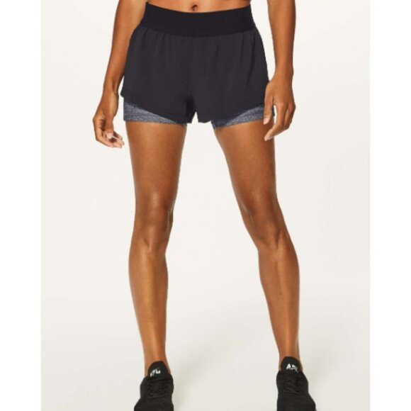 Lululemon Athletica Box It Out Short 5" Heathered Black Size 2 Athletic 1690 - Picture 10 of 12